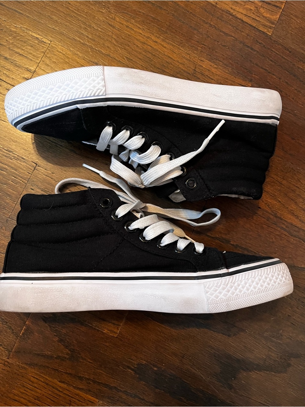 balera Black and White High-Top Canvas Dance Sneakers